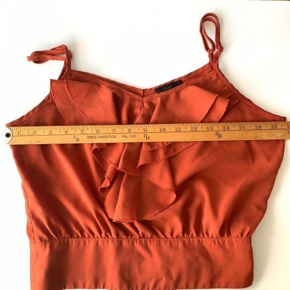 Mine Sleeveless Ruffled Top Medium - Picture 6 of 7